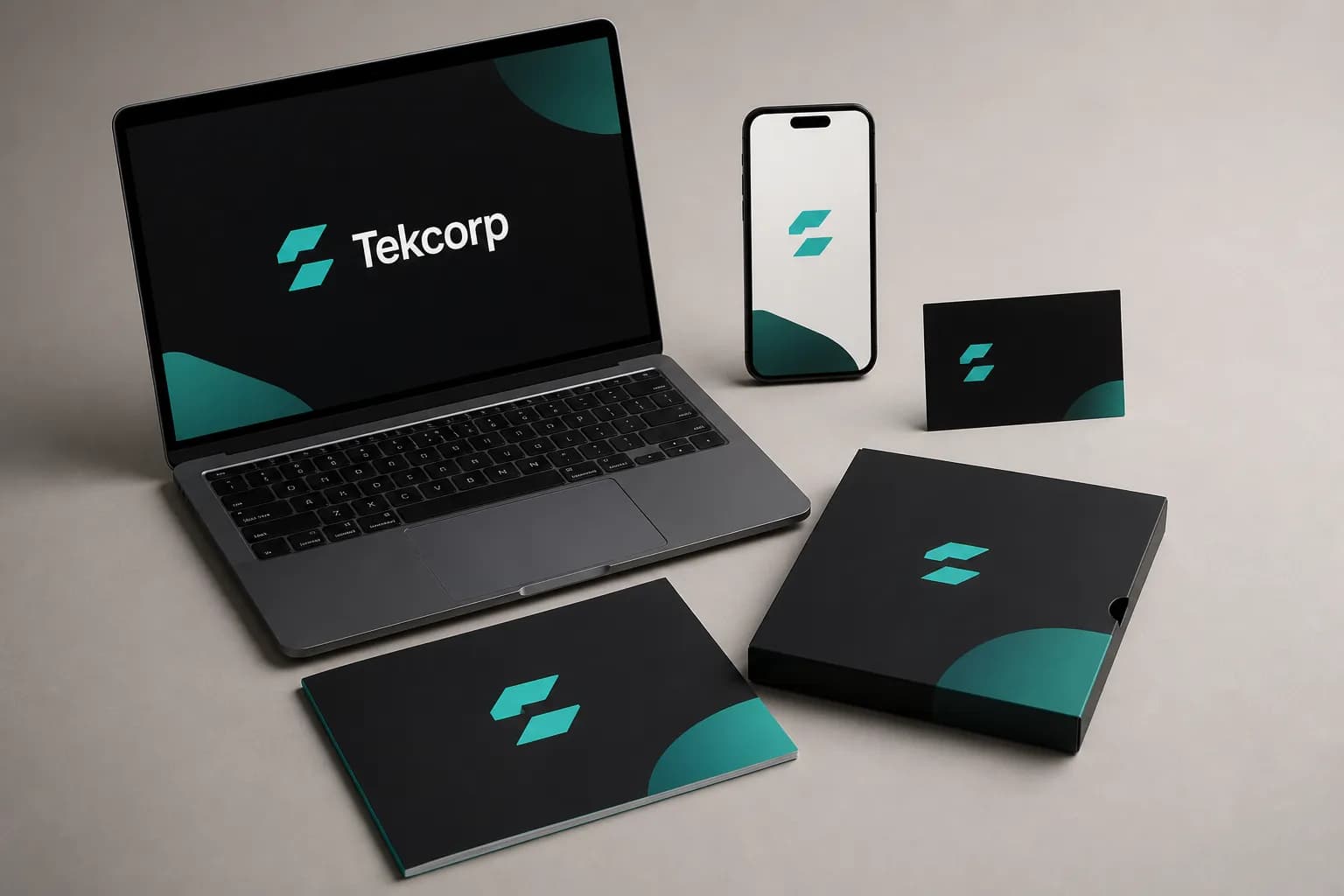 Tekcorp logo and branding application toolkit