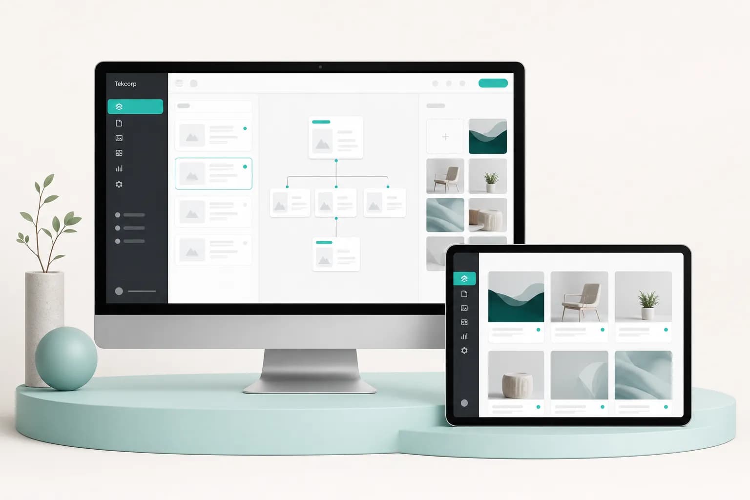 Tekcorp CMS platform and editorial workspace