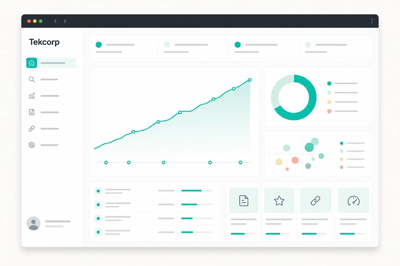 Tekcorp organic search reporting and optimization workspace
